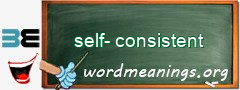 WordMeaning blackboard for self-consistent